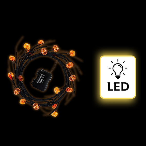 Fang-Tastic LED Pumpkin Garland | 1.7M