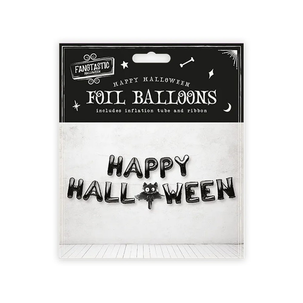 Fang-Tastic Happy Halloween Foil Balloons | Durable & Reusable