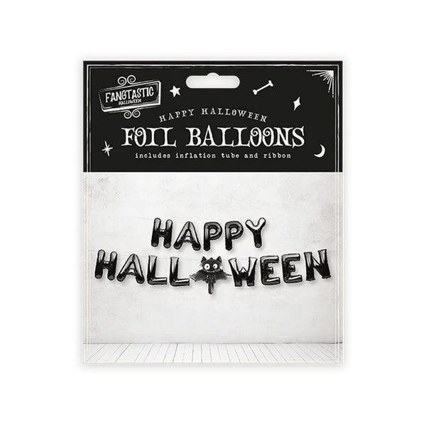 Fang-Tastic Happy Halloween Foil Balloons | Durable & Reusable