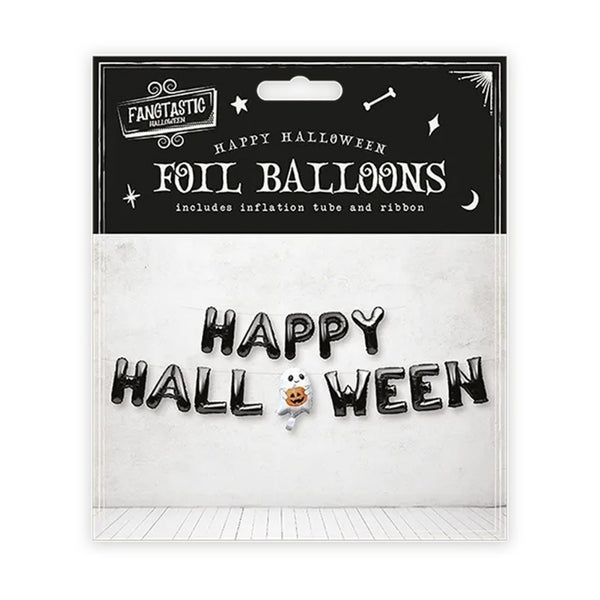 Fang-Tastic Happy Halloween Foil Balloons | Durable & Reusable