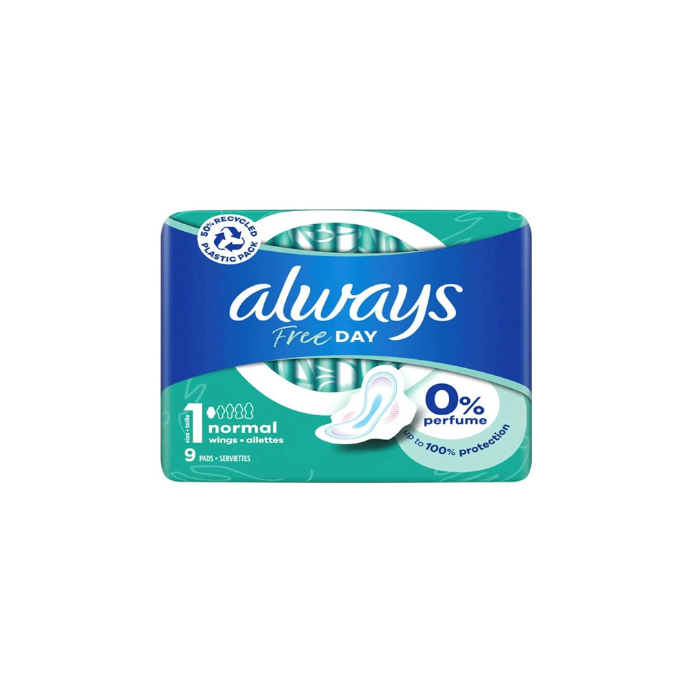 Always Free Day Pads Normal with Wings | 9's