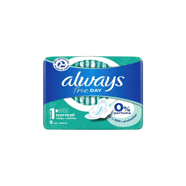 Always Free Day Pads Normal with Wings | 9's