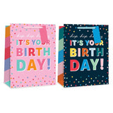 Tallon It's Your Birthday Large Bag Gift Bag | Bold Typography, Ribbon Handles