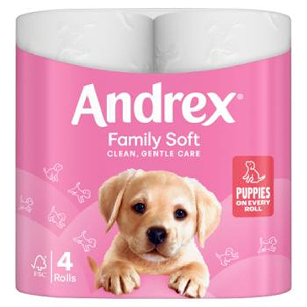 Andrex Gentle Clean Toilet Tissue | 4 Rolls