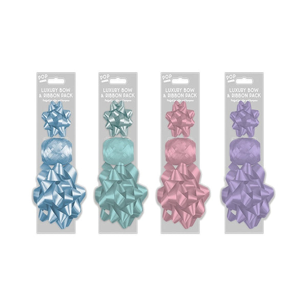 Pastel Luxury Bow and Ribbon Gift Wrap Pack | Assorted Colours