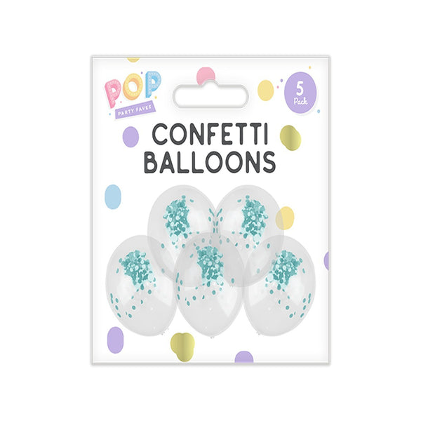 Pastel Confetti Party Balloons | Assorted Colours, Pack of 5