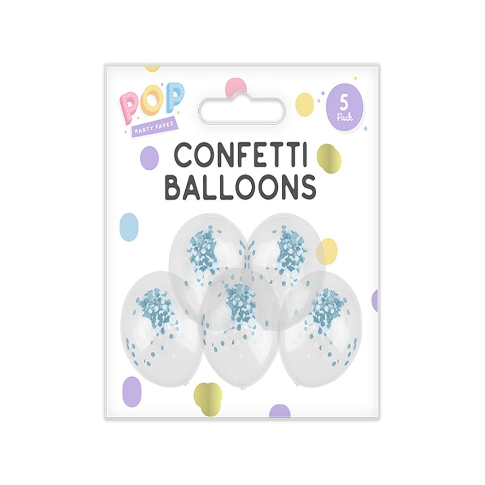 Pastel Confetti Party Balloons | Assorted Colours, Pack of 5