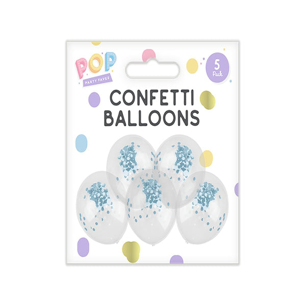 Pastel Confetti Party Balloons | Assorted Colours, Pack of 5