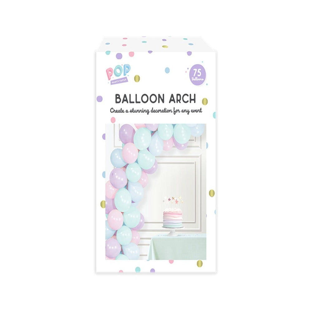 Pastel Balloon Arch Kit Party Decoration | 75 Balloons, Assorted Colours
