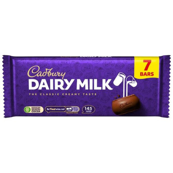 Cadbury's Dairy Milk Chocolate Bars | 7 Pack