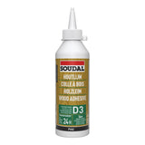 Soudal D3 Wood Adhesive | 250g, Water-Resistant, Dries Clear