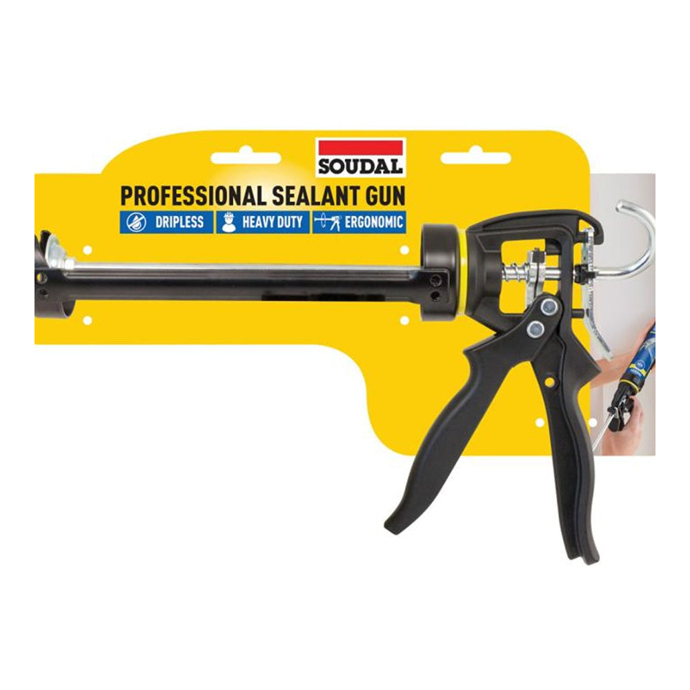 Soudal Professional Sealant Gun | 310ml, Dripless, Heavy-Duty