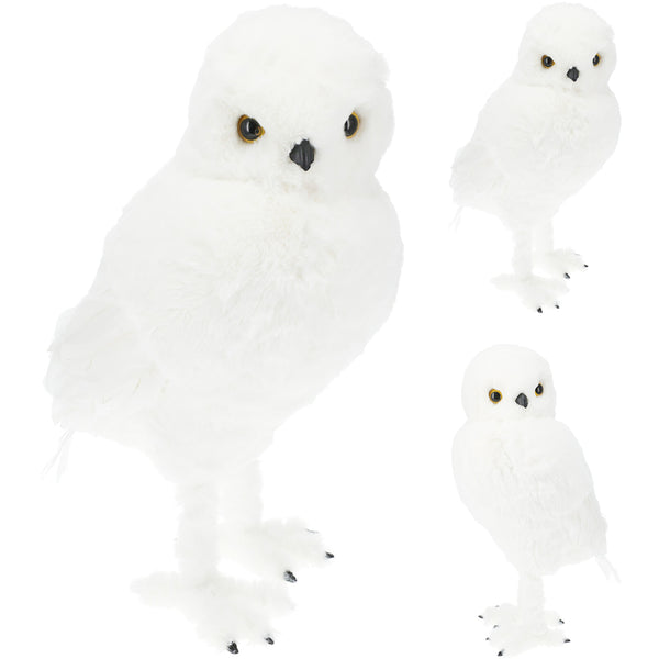 Christmas Snowy Owl Standing Ornament | White, 49 cm, 2 Assorted Designs