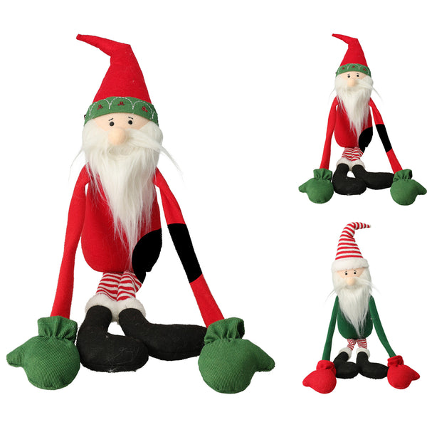 Christmas Hanging Santa Gnome Shelf Sitter | 74 cm, Assorted Designs, Long Legs