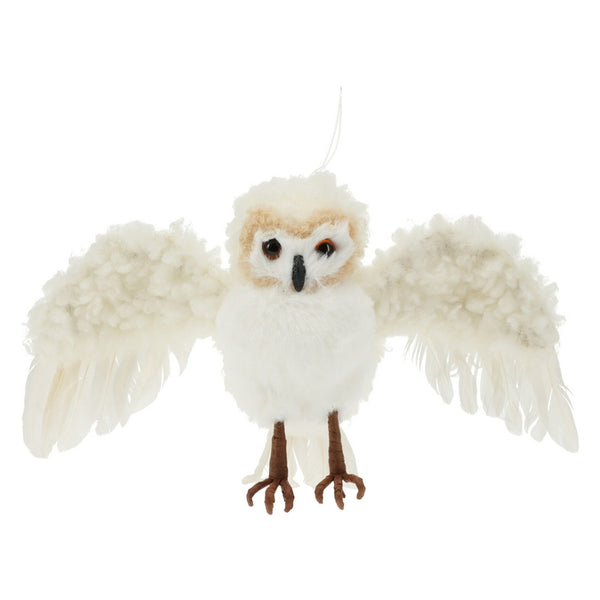 Koopman Owl Hanging Deco | 20Cm White