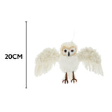 Koopman Owl Hanging Deco | 20Cm White