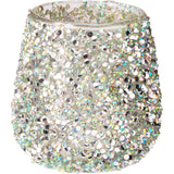 Beaded Tea Light Holder Green | 8cm Decorative Candle Holder