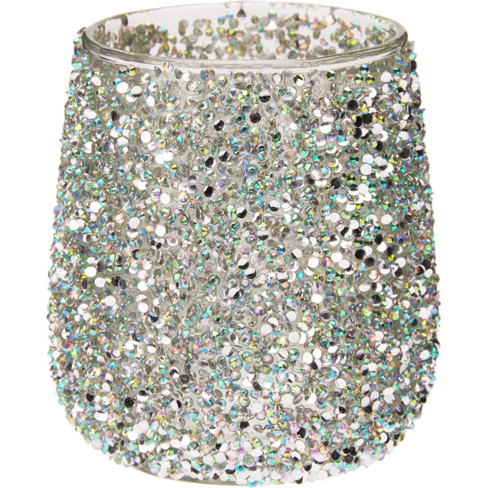 Beaded Tealight Holder | 10cm Decorative Glass Holder