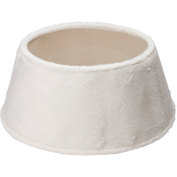 Christmas Faux Fur Tree Skirt | 55 cm, White