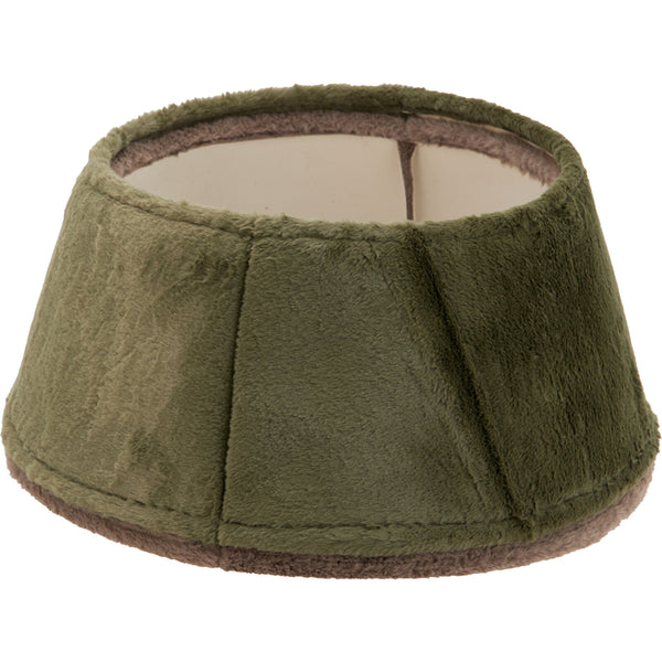 Christmas Faux Fur Tree Skirt | 55 cm Diameter, Olive Green