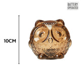 Koopman Glass LED Owl Light | 10cm | 4 Colors