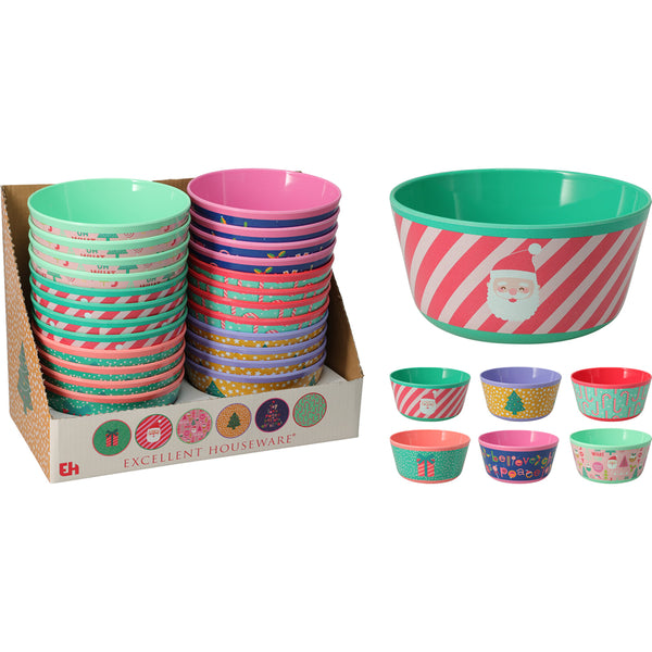 Christmas Kids Festive Snack Bowl | Assorted Designs, Stackable, Lightweight