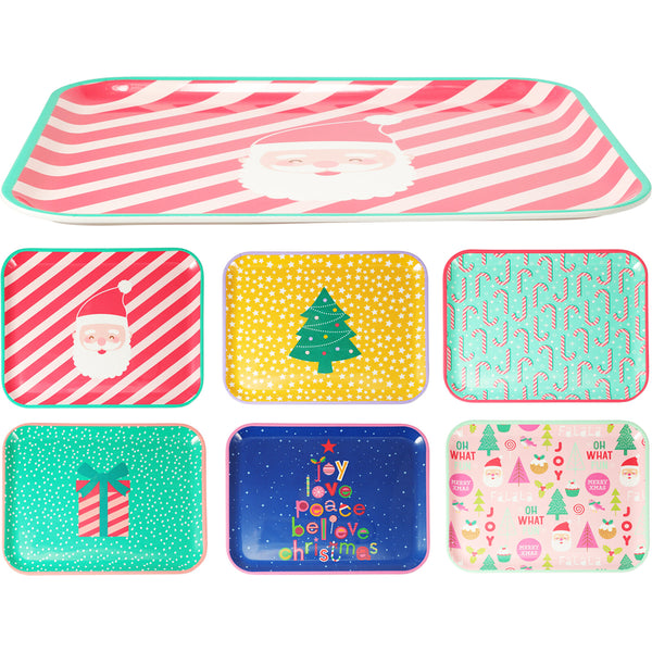 Christmas Rectangular Serving Tray | 37 x 29cm, Assorted Festive Designs