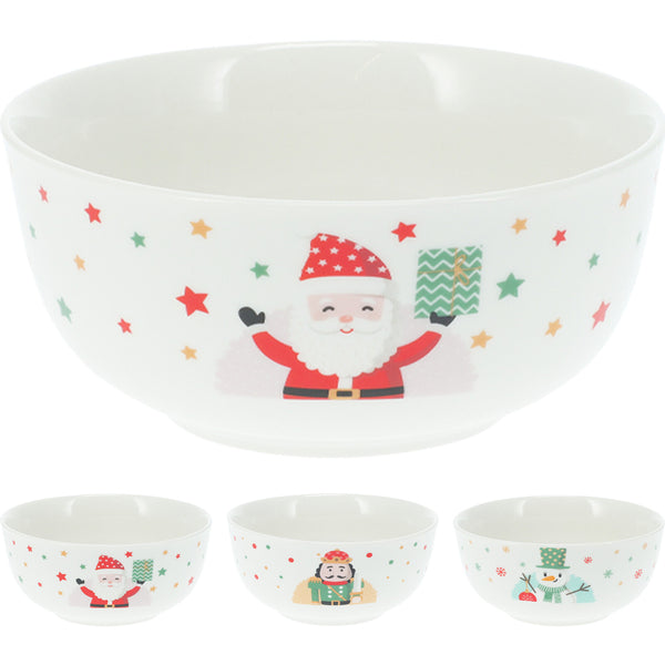 Christmas Festive Character Bowl | Santa, Nutcracker, Snowman