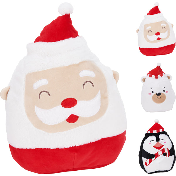 Christmas Plush Character Cushion | Santa, Polar Bear or Penguin, 40 x 30cm