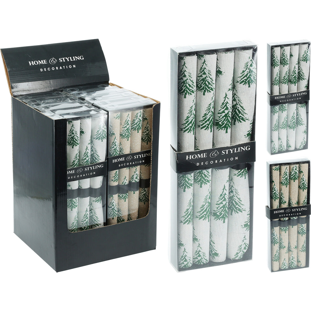 Christmas Fir Tree Table Placemats | Pack of 4, Assorted Designs