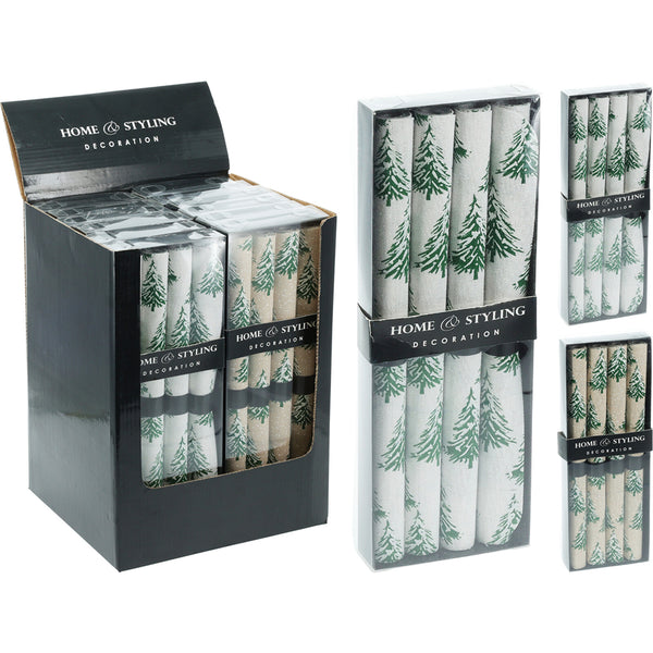 Christmas Fir Tree Table Placemats | Pack of 4, Assorted Designs