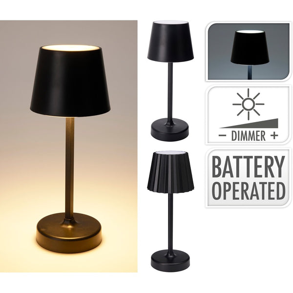Battery Operated Table Lamp Black | 26cm Height