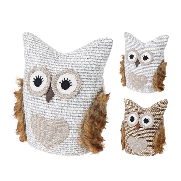Koopman Whimsical Owl Doorstopper | Textured Fabric