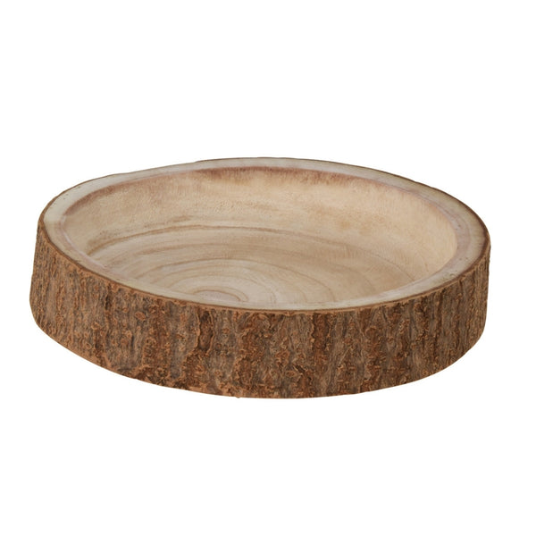 Koopman Rustic Wood Bark Tray | 25cm