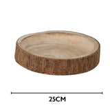 Koopman Rustic Wood Bark Tray | 25cm