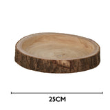 Koopman Rustic Wood Bark Serving Tray | 30cm
