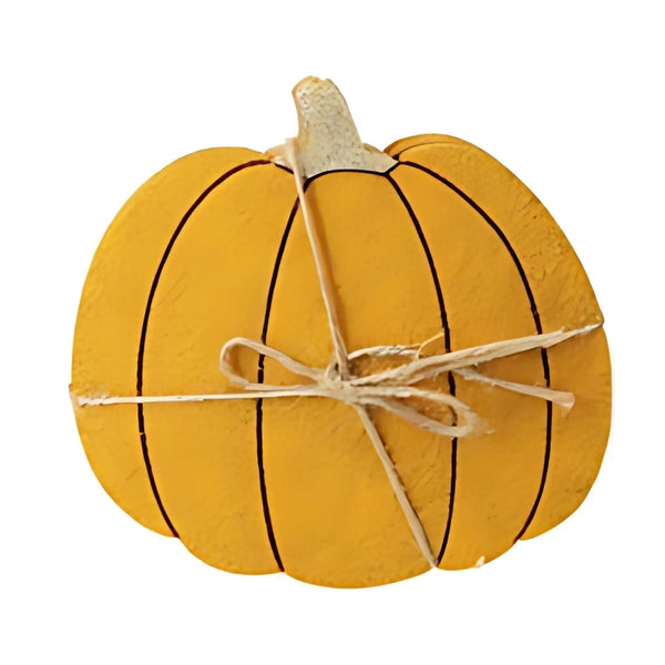 Koopman Felt Pumpkin Coaster Set | 4 Pieces, 3 Colors
