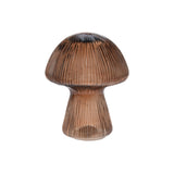 Koopman Ribbed Glass LED Mushroom Lamp | Amber, Brown, Green