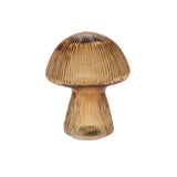 Koopman Ribbed Glass LED Mushroom Lamp | Amber, Brown, Green