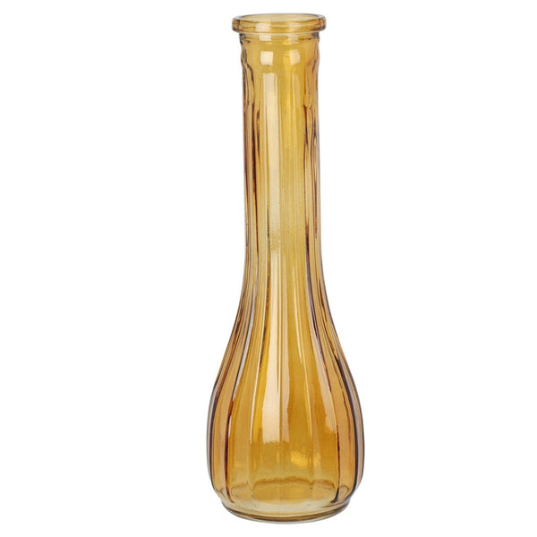 Koopman Woodland Glass Vase Set | 21cm | Amber & Green