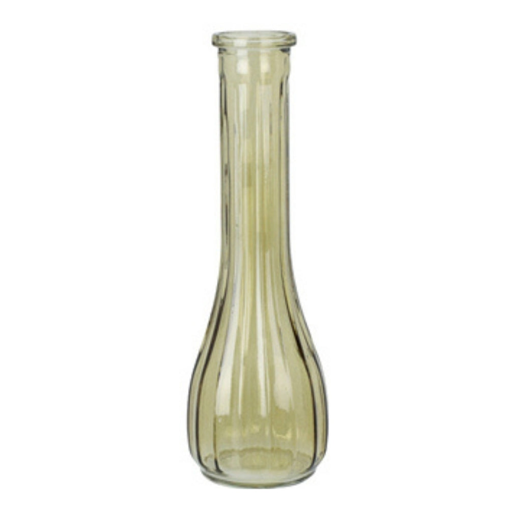 Koopman Woodland Glass Vase Set | 21cm | Amber & Green