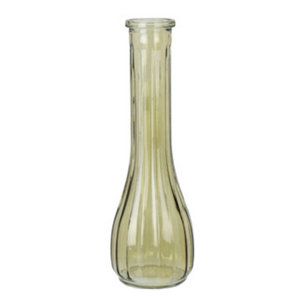 Koopman Woodland Glass Vase Set | 21cm | Amber & Green
