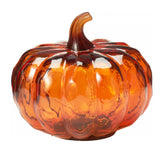 Koopman LED Glass Pumpkin Light | 13cm | Amber & Green