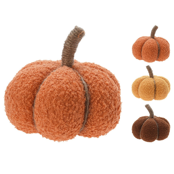 Koopman Plush Pumpkin Decoration Teddy | 14cm | 3 Colors