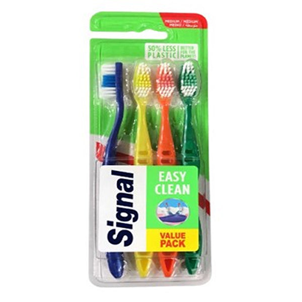 Signal Easy Clean Medium Toothbrush Set | Pack of 4