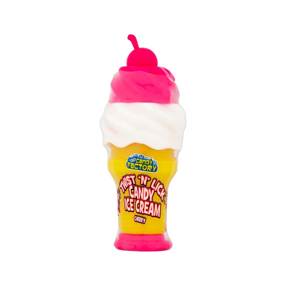 The Candy Factory Twist 'N' Lick Ice Cream Candy | Cherry Flavour, 25g