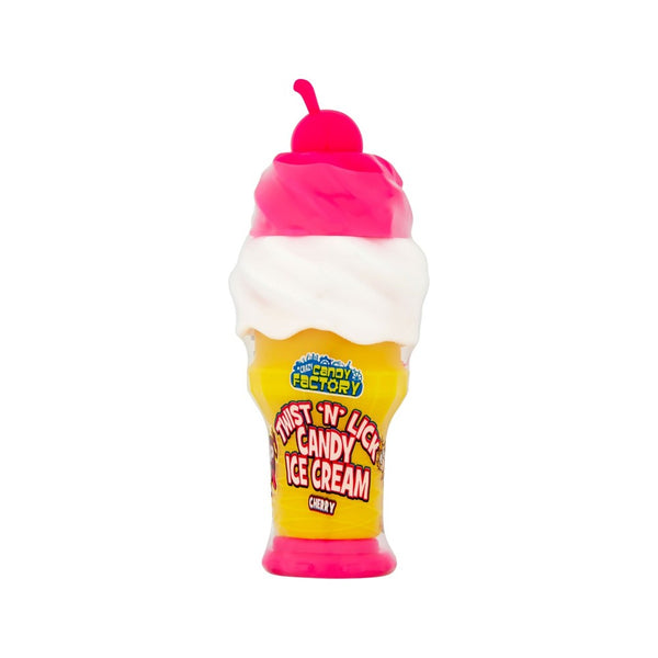 The Candy Factory Twist 'N' Lick Ice Cream Candy | Cherry Flavour, 25g