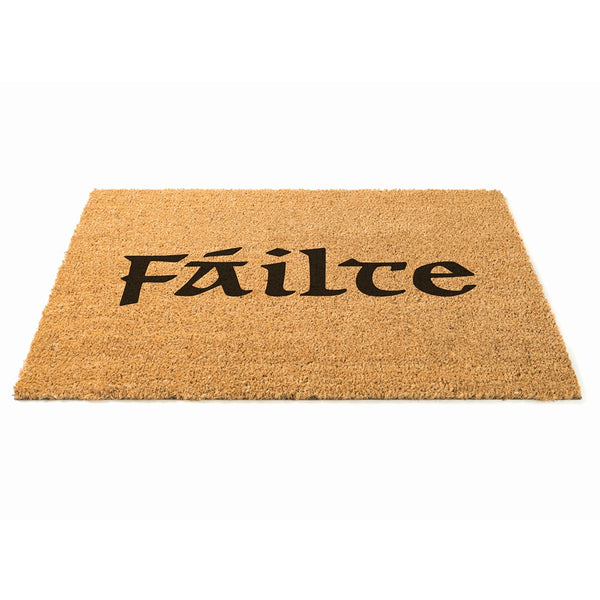 Fáilte Printed Rectangular Coir Entrance Door Mat | 40 x 60 cm