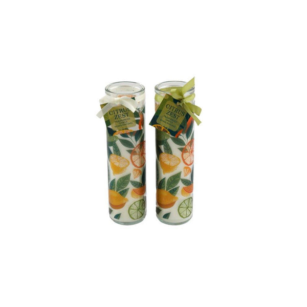 Citrus Tube Candle | 6 x 20cm, Tall Cylindrical, Citrus Scent