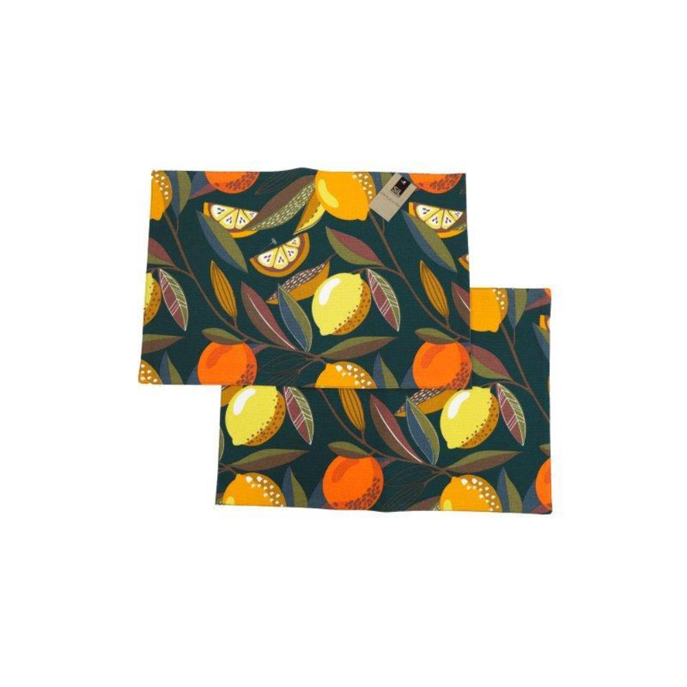 Citrus Design Dining Table Placemat | Pack of 2, 48 x 33cm Each